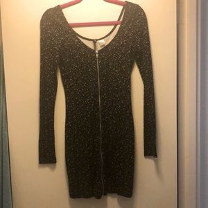 H&M black zipper dress